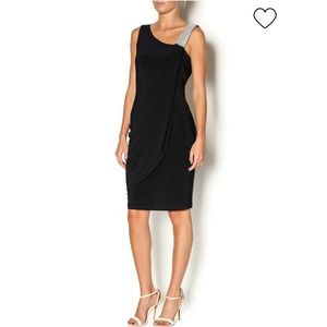 Black Cocktail Dress with Rhinestones